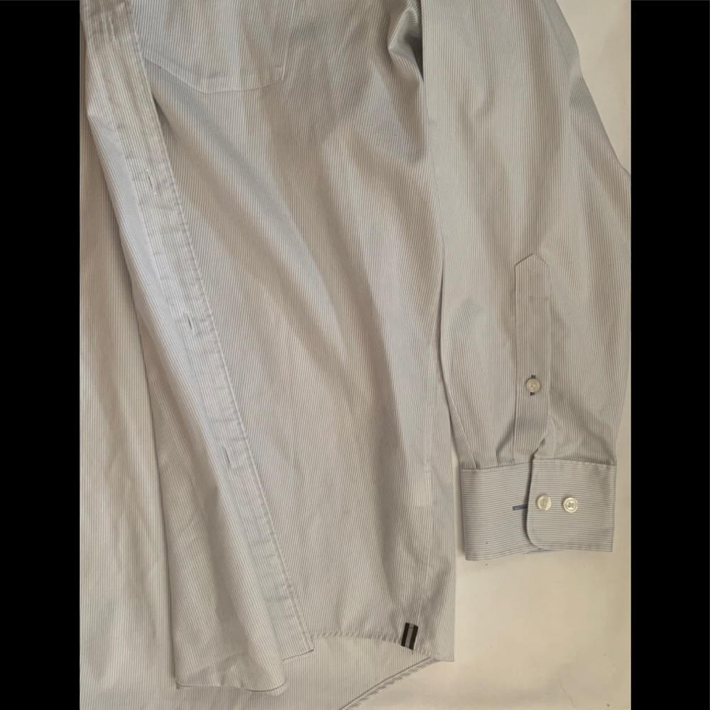 Black Brown 1826 Pin Stripe Button Down Shirt - Picture 4 of 5